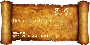 Born Izidóra névjegykártya